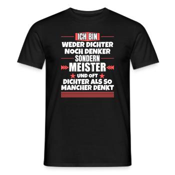 Ni poètes, ni penseurs, mais maîtres - T-shirt homme - noir - Devant - AI Model Male 178 light (178cm)