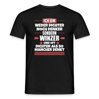 Neither poets nor thinkers, but winemakers - Men's T-Shirt - black - Front - AI Model Male 178 light (178cm)