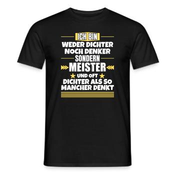 Ni poètes, ni penseurs, mais maîtres - T-shirt homme - noir - Devant - AI Model Male 178 light (178cm)