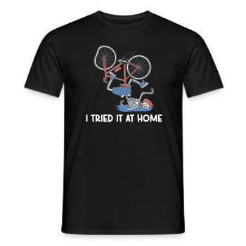 I Tried It At Home Skelett Fahrradunfall - Männer T-Shirt - Schwarz - Vorne - AI Model Male 178 light (178cm)