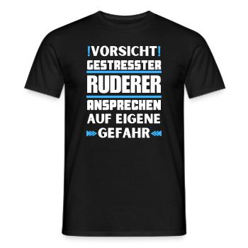 Ne parlez pas aux rameurs stressés ! - T-shirt homme - noir - Devant - AI Model Male 178 light (178cm)