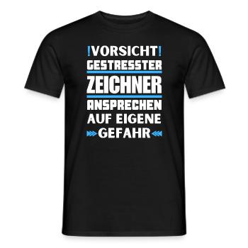 Ne parlez pas à un dessinateur stressé ! - T-shirt homme - noir - Devant - AI Model Male 178 light (178cm)