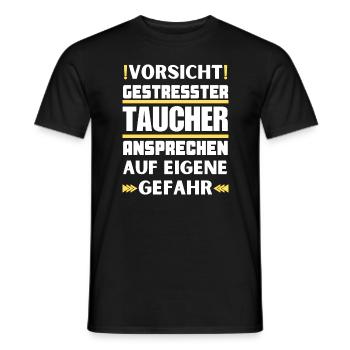 Gestresster Taucher nicht ansprechen! - Männer T-Shirt - Schwarz - Vorne - AI Model Male 178 light (178cm)
