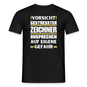 Ne parlez pas à un dessinateur stressé ! - T-shirt homme - noir - Devant - AI Model Male 178 light (178cm)