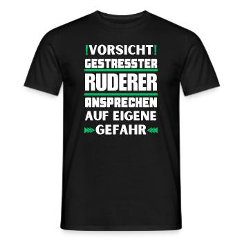Ne parlez pas aux rameurs stressés ! - T-shirt homme - noir - Devant - AI Model Male 178 light (178cm)