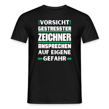 Ne parlez pas à un dessinateur stressé ! - T-shirt homme - noir - Devant - AI Model Male 178 light (178cm)