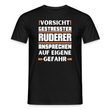 Ne parlez pas aux rameurs stressés ! - T-shirt homme - noir - Devant - AI Model Male 178 light (178cm)