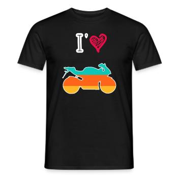 Retro-Motorrad - Männer T-Shirt - Schwarz - Vorne - AI Model Male 178 light (178cm)
