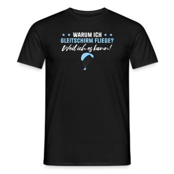 Gleitschirm Weil ich es kann Paragleiter Geschenk - Männer T-Shirt - Schwarz - Vorne - AI Model Male 178 light (178cm)