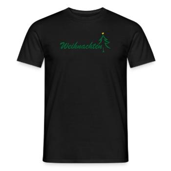 Weihnachten, Christbaum | Weihnachtsgeschenk - Männer T-Shirt - Schwarz - Vorne - AI Model Male 178 light (178cm)
