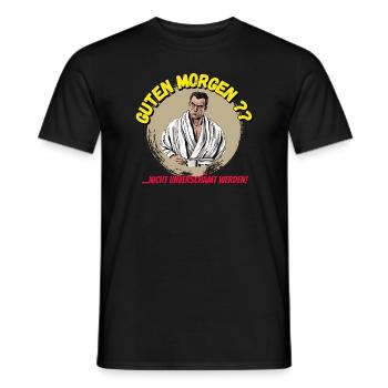 guten morgen Mann - Männer T-Shirt - Schwarz - Vorne - AI Model Male 178 light (178cm)