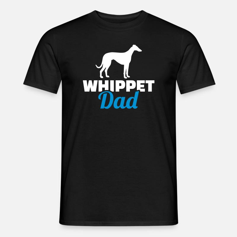 Whippet - Männer T-Shirt - Schwarz