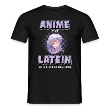 Anime Spruch Cosplay Manga Geek Geschenk lustig - Männer T-Shirt - Schwarz - Vorne - AI Model Male 178 light (178cm)