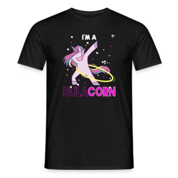 Hulacorn Hula Hullern tenue de régime hoop cadeau - T-shirt homme - noir - Devant - AI Model Male 178 light (178cm)