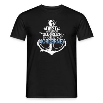 Norderney Vintage amrum Sylt Familie Helgoland - Männer T-Shirt - Schwarz - Vorne - AI Model Male 178 light (178cm)