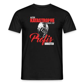 Alter Katastrophe einmal mit Profis Baustelle - Männer T-Shirt - Schwarz - Vorne - AI Model Male 178 light (178cm)