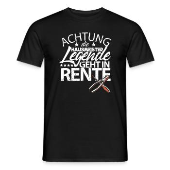 Hausmeister Legende in Rente Handwerker Arbeit - Männer T-Shirt - Schwarz - Vorne - AI Model Male 178 light (178cm)