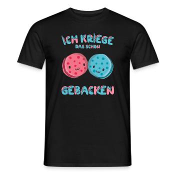 Ich kriege das schon gebacken Kekse Bäcker Hobby - Männer T-Shirt - Schwarz - Vorne - AI Model Male 178 light (178cm)