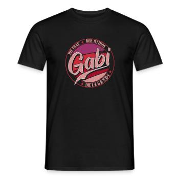 Vorname Die Frau der Mythos Die Legende Gabi - Männer T-Shirt - Schwarz - Vorne - AI Model Male 178 light (178cm)