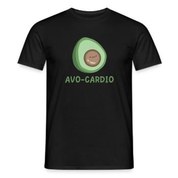avo-cardio - Men's T-Shirt - black - Front - AI Model Male 178 light (178cm)