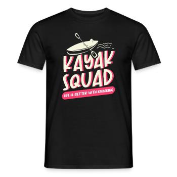 Kayak Squad Canoë-kayak Sports nautiques - T-shirt homme - noir - Devant - AI Model Male 178 light (178cm)
