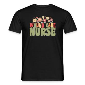 Wound Care Nurse - Men's T-Shirt - black - Front - AI Model Male 178 light (178cm)