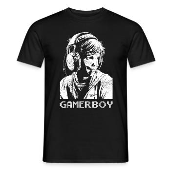 Gamerboy - weiß - Männer T-Shirt - Schwarz - Vorne - AI Model Male 178 light (178cm)