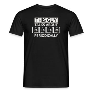 Voiture de course | Tableau périodique, dictons amusants - T-shirt homme - noir - Devant - AI Model Male 178 light (178cm)