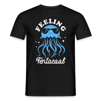 Feeling Tentacool - Méduse avec des tentacules - T-shirt homme - noir - Devant - AI Model Male 178 light (178cm)