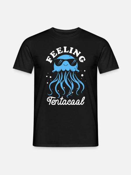 Feeling Tentacool - Jellyfish with Tentacles - Men's T-Shirt - black