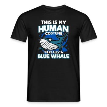 Blauwal - Männer T-Shirt - Schwarz - Vorne - AI Model Male 178 light (178cm)