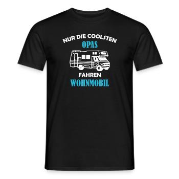 Only the coolest grandpas drive motorhomes - Men's T-Shirt - black - Front - AI Model Male 178 light (178cm)