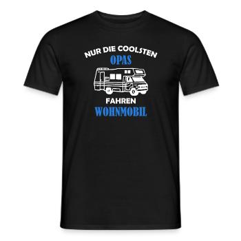 Nur die coolsten Opas fahren Wohnmobil - Männer T-Shirt - Schwarz - Vorne - AI Model Male 178 light (178cm)
