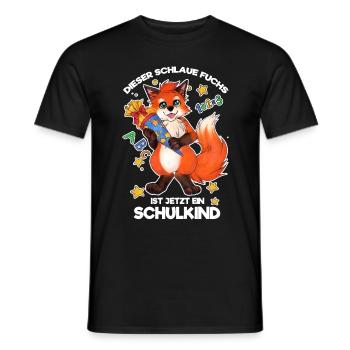 Dieser Schlaue Fuchs ist jetzt ein Schulkind - Männer T-Shirt - Schwarz - Vorne - AI Model Male 178 light (178cm)