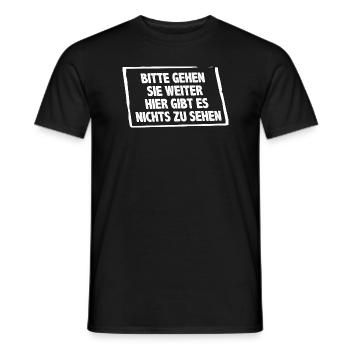 Bitte gehen Sie weiter Hingucker Spruch - Männer T-Shirt - Schwarz - Vorne - AI Model Male 178 light (178cm)