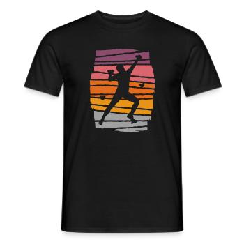Bouldering Mountaineers Boulder Climbing - Men's T-Shirt - black - Front - AI Model Male 178 light (178cm)