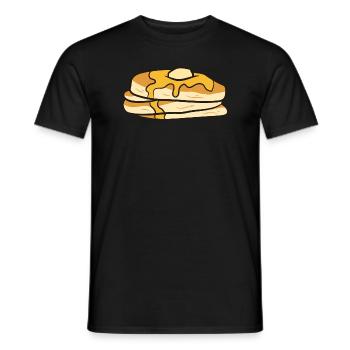 Crêpes - sirop d’érable et beurre - T-shirt homme - noir - Devant - AI Model Male 178 light (178cm)