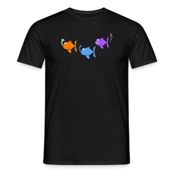 Soyez différent | Poissons, pêche, images amusantes - T-shirt homme - noir - Devant - AI Model Male 178 light (178cm)