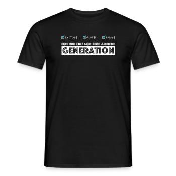 Ich bin einfach eine andere Generation | Sarkasmus - Männer T-Shirt - Schwarz - Vorne - AI Model Male 178 light (178cm)
