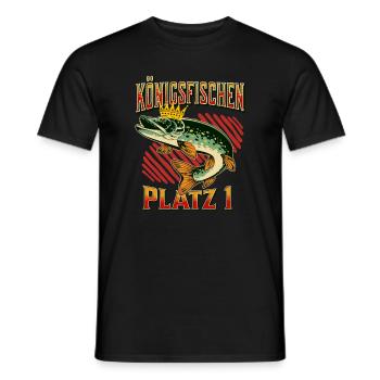 Angeln Königsfischen Fischerkönig Anglerverein - Männer T-Shirt - Schwarz - Vorne - AI Model Male 178 light (178cm)