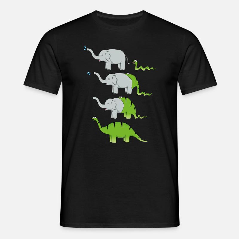 Dinosaur evolution - Men's T-Shirt - black
