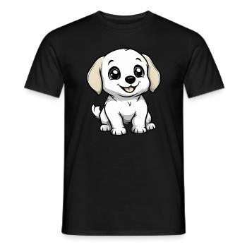 Labrador Chien Mignon - T-shirt homme - noir - Devant - AI Model Male 178 light (178cm)