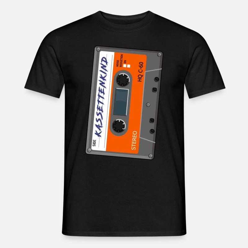 Kassettenkind - Männer T-Shirt - Schwarz