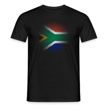 South Africa Flag Points Used Look - Men's T-Shirt - black - Front - AI Model Male 178 light (178cm)