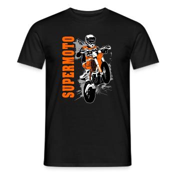 Supermoto - Supermotard - Men's T-Shirt - black - Front - AI Model Male 178 light (178cm)