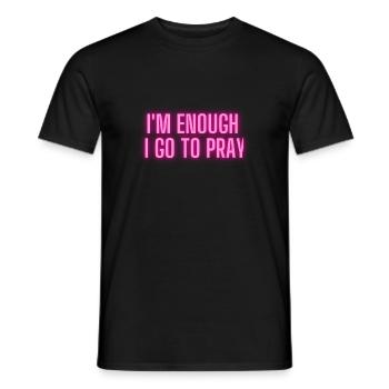 It's enough for me to pray now Christian - Men's T-Shirt - black - Front - AI Model Male 178 light (178cm)
