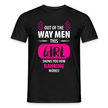 Banquier Banquier Banquier Azubi Dames - T-shirt homme - noir - Devant - AI Model Male 178 light (178cm)