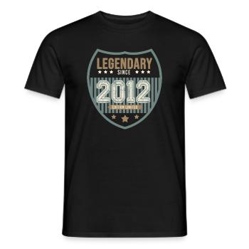 anniversaire 2012 legendaire 10 ans - T-shirt homme - noir - Devant - AI Model Male 178 light (178cm)