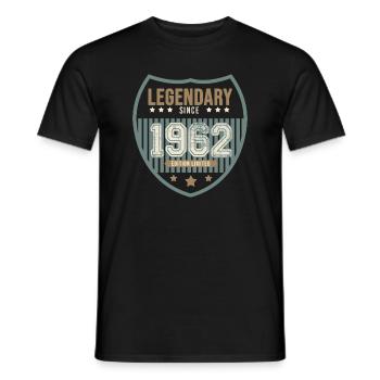 anniversaire 1962 legendaire 60 ans - T-shirt homme - noir - Devant - AI Model Male 178 light (178cm)