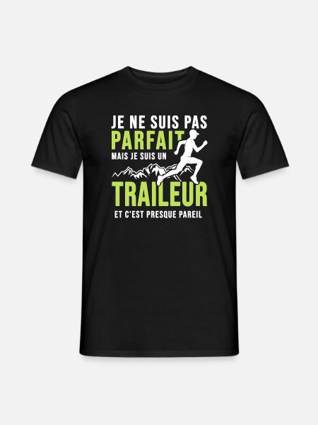 traileur pas parfait trail ultra course à pied - T-shirt homme - noir